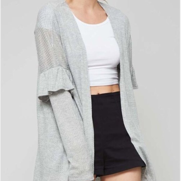 Promesa Sweaters - Grey Layering Cardigan NWT